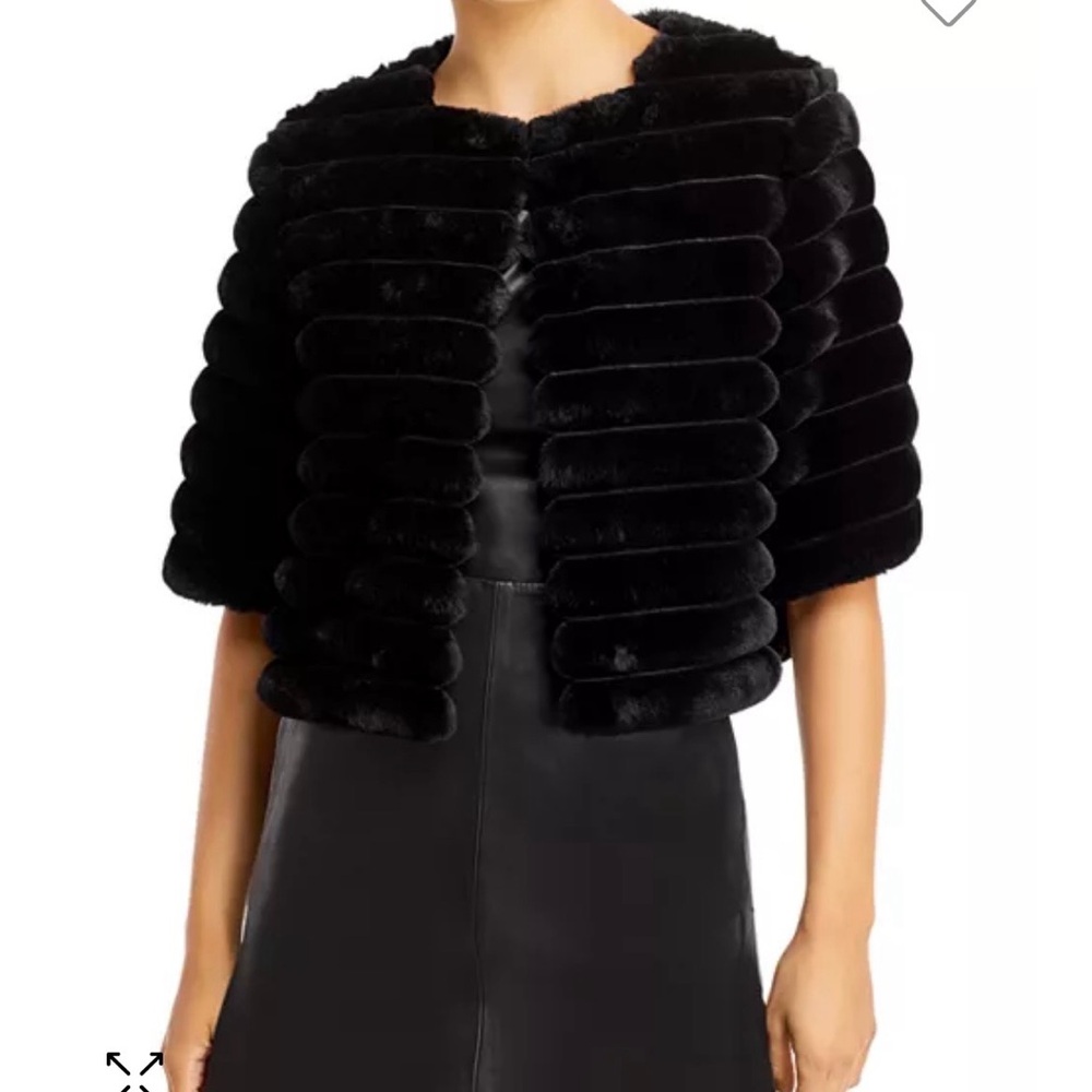 Chic Black Faux Fur Jacket